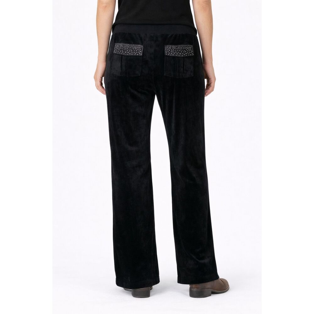 BCBGMaxAzria Velvet Straight Leg Flap Pocket Pants Black S